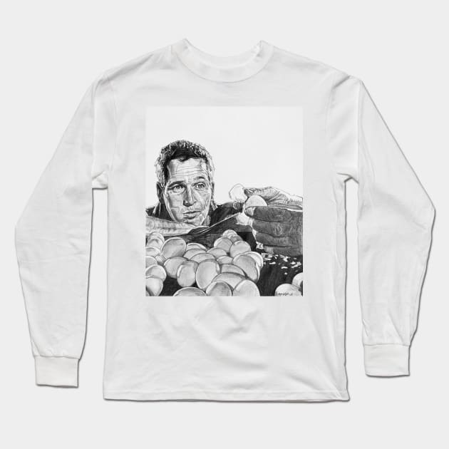 Cool Hand Luke Paul Newman Long Sleeve T-Shirt by BryanWhipple